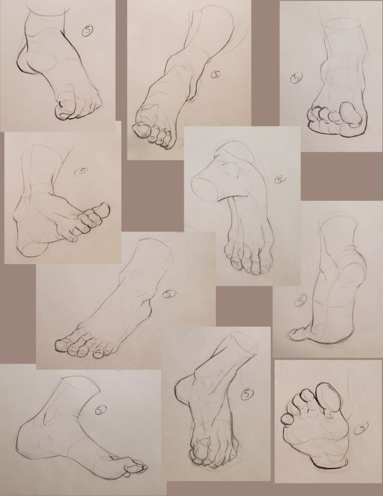 Alex Frenette's compilation of foot gesture studies.