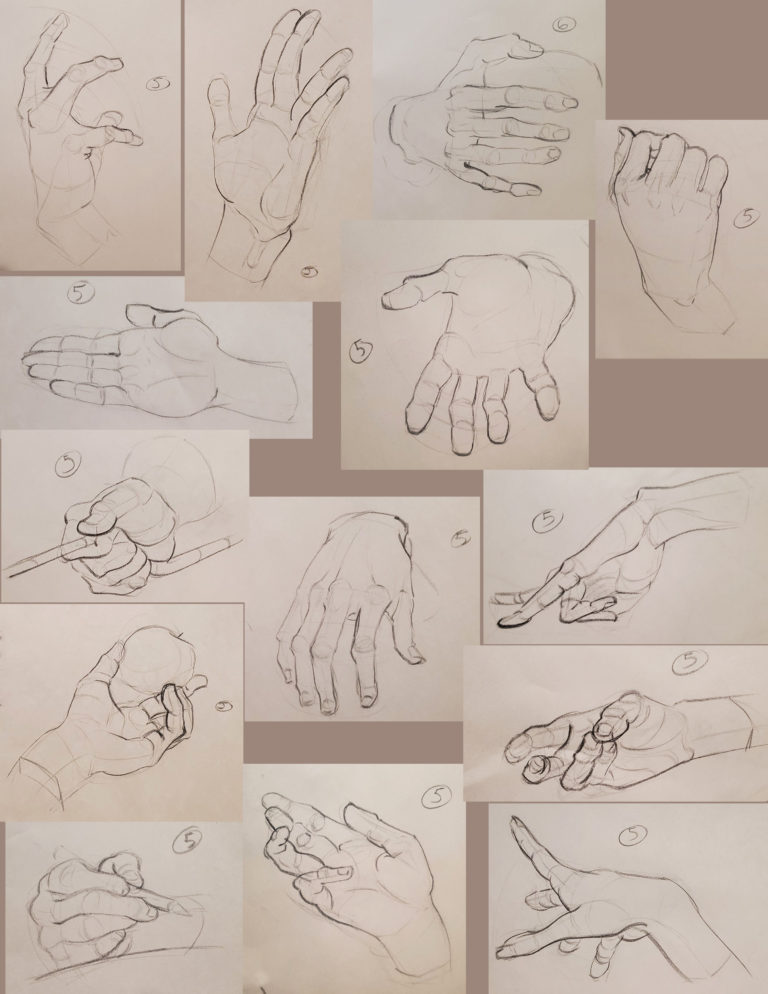 Alex Frenette's compilation of hand gesture studies.