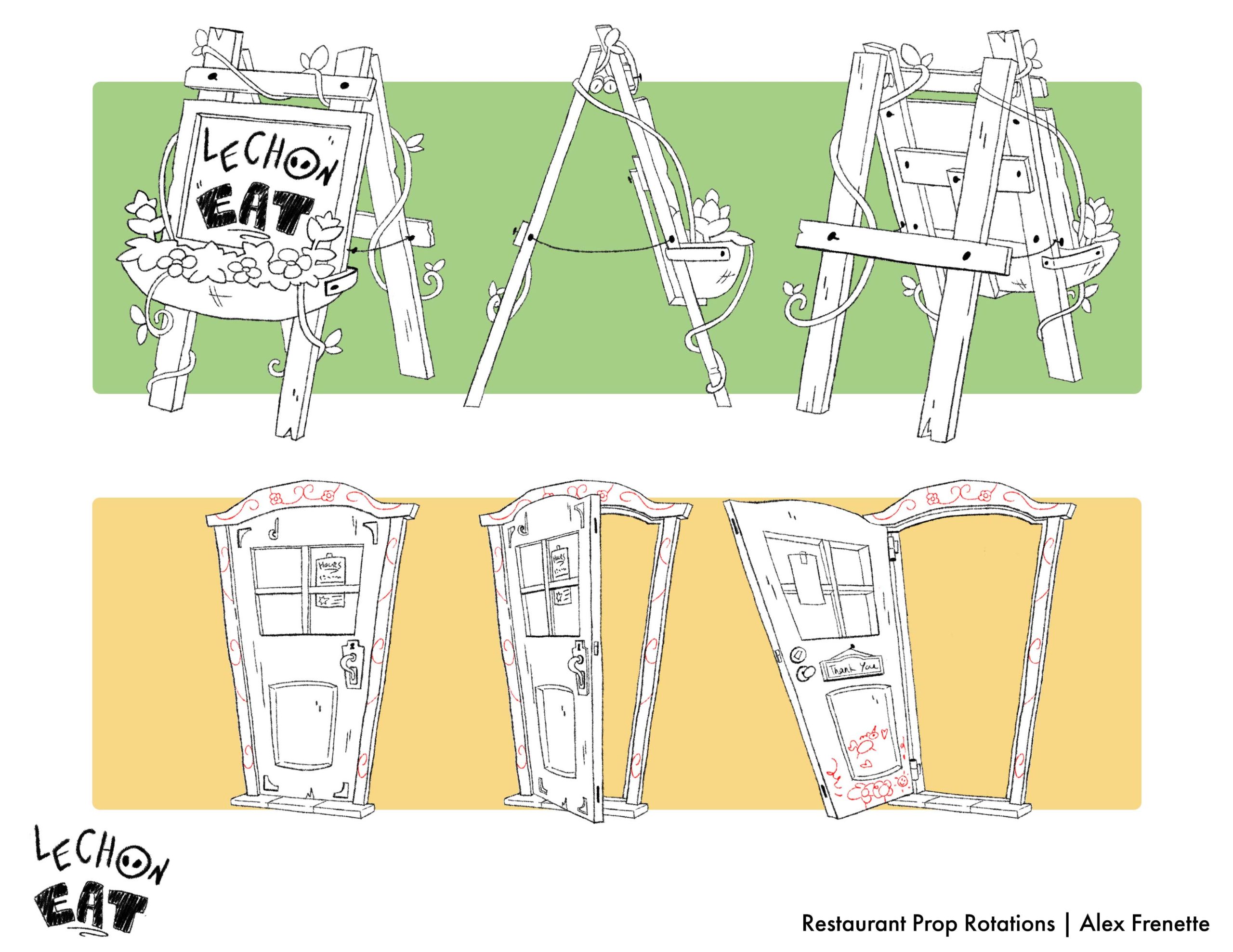 Restaurant Prop Rotations - Prop Design by Alex Frenette