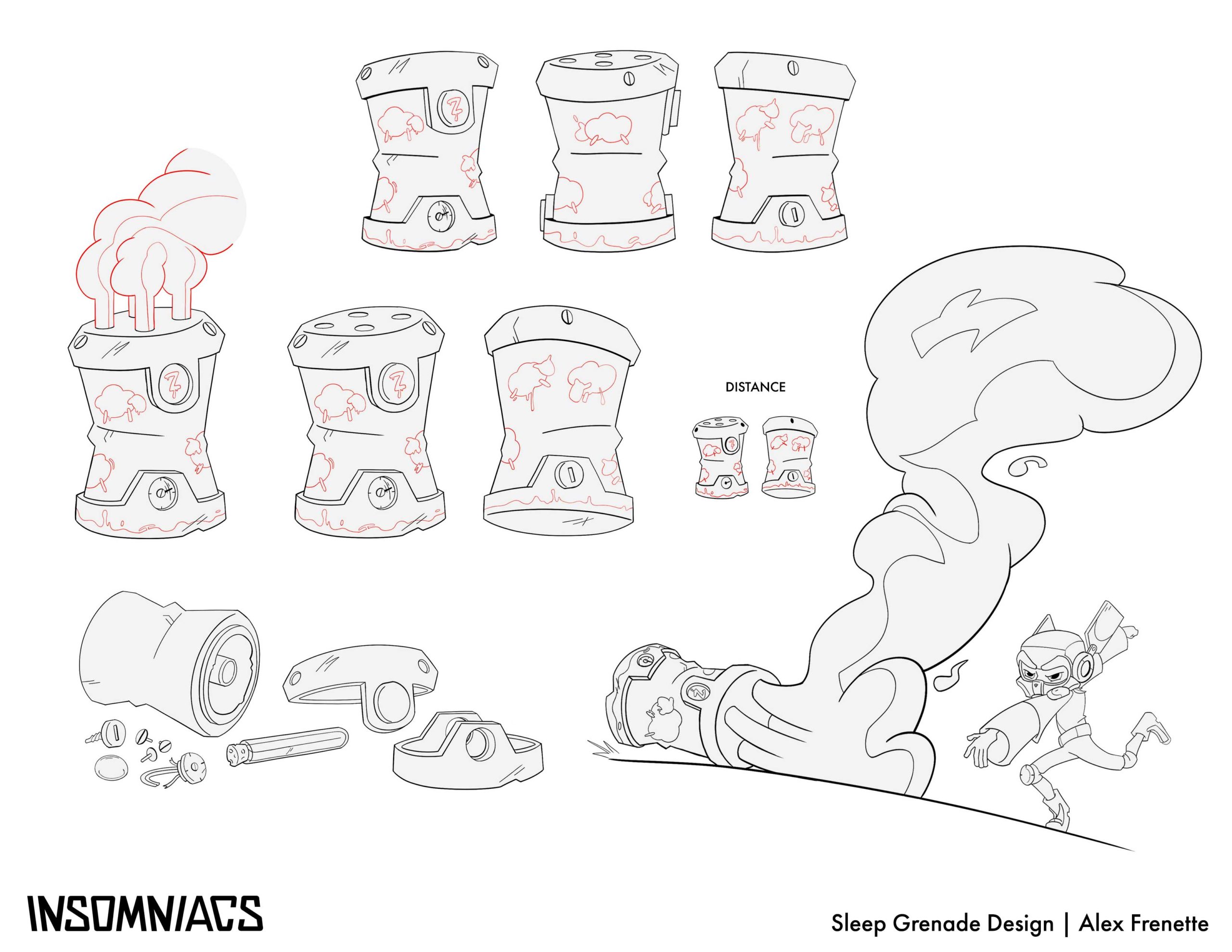 Sleep Grenade Design - Prop Design by Alex Frenette